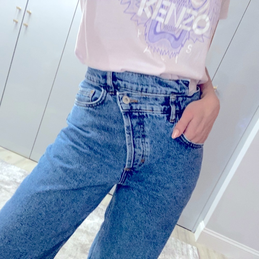 Vintage inspired 90’s dad jean with stepped waistband 26/32